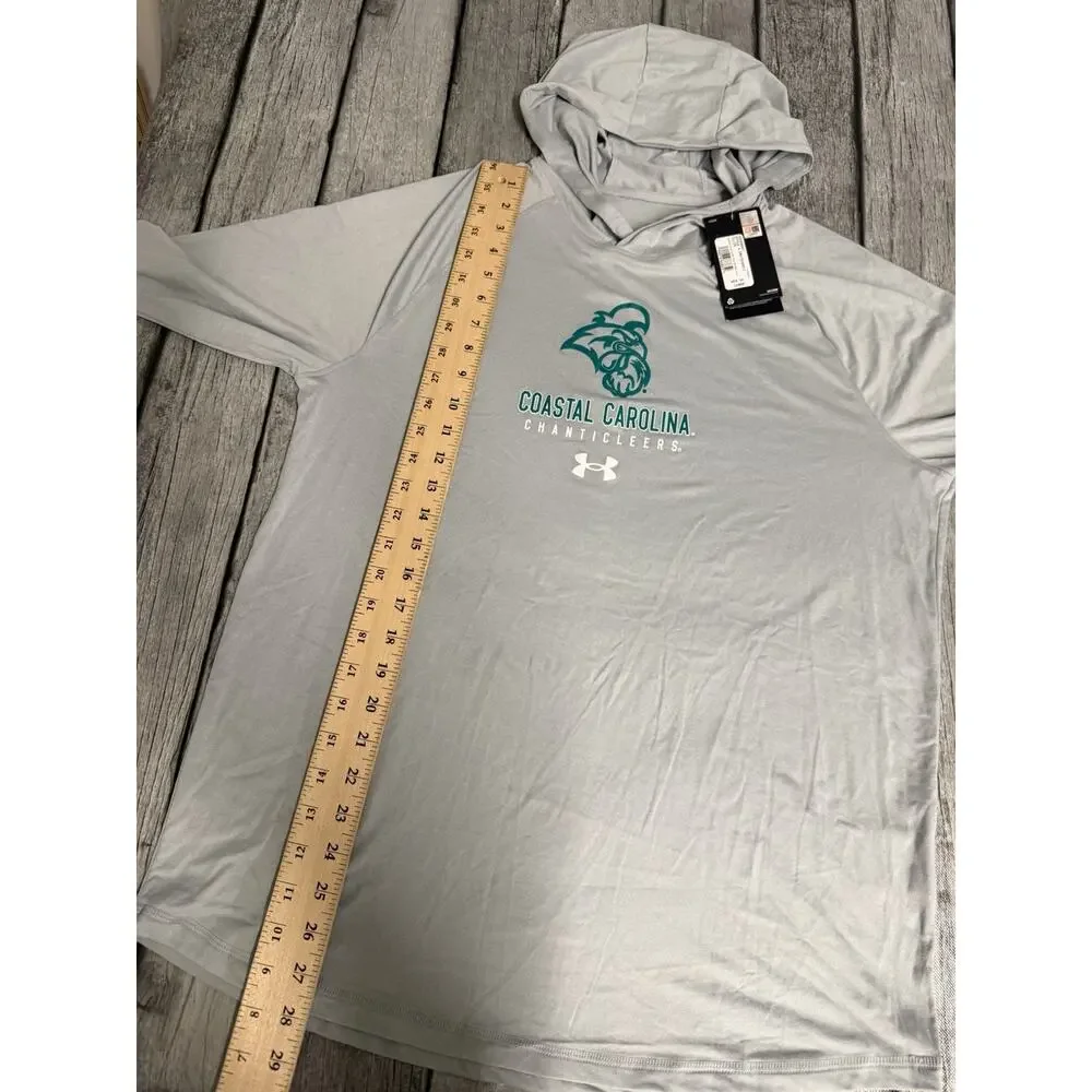 NWT Men’s Under Armour Coastal Carolina Chanticleers LS Performance Hoodie Tee L